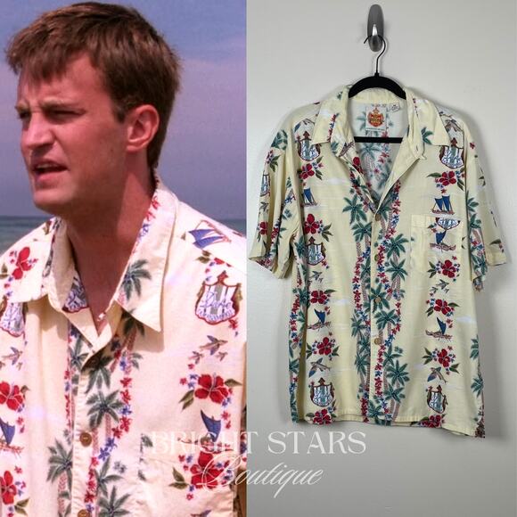 Extremely Rare Hawaiian Shirt ASO Chandler Bing Friends Matthew Perry Vintage - Picture 1 of 7